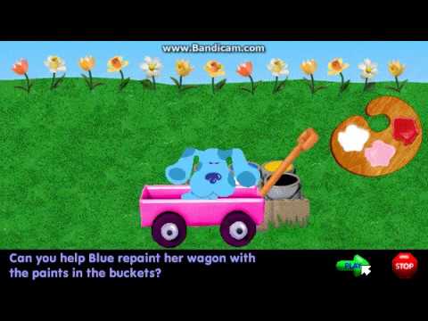 blues clues painting wagon game
